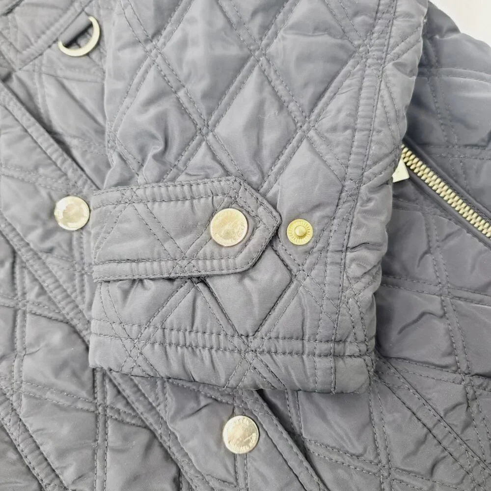 Michael Kors Women's‎ Black Quilted Long Sleeve Sherpa Puffer Jacket Size M